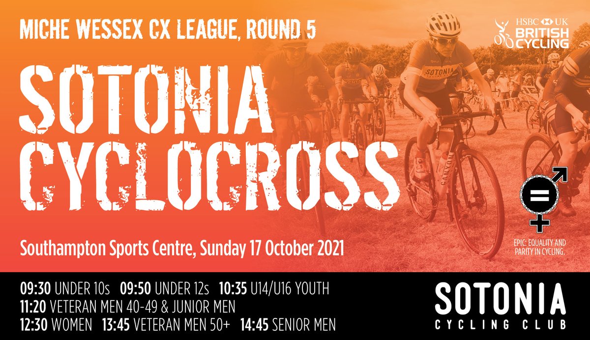 Shaping up to be a big one for the Sotonia Wessex Cyclocross this Sunday. 🔥 Don't miss out - ENTRY CLOSES TONIGHT! 😁
#probablythebestcxleagueintheworld #cx #cyclcocross #michewessexcx #southampton #SouthamptonSportsCentre 🖍 🏁🚴‍♀️ 🚴‍♂️ 🚴‍♀️ 
bit.ly/sotoniacx