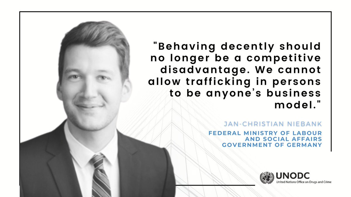 UNODCCSU's tweet photo. ⚡ Mr. Jan-Christian NIEBANK, from Federal Ministry of Labour and Social Affairs Government of Germany🇩🇪
emphasized that we cannot allow #TraffickingInPersons to be anyone’s #business model.
📌Read #PPPCompendium 💻 https://t.co/JbzlsISInZ to learn more📘 https://t.co/aj1xf4ALBL