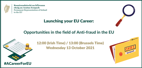 UCD Careers Network (@ucdcareers) on Twitter photo Are you interested in an Anti-Fraud careers within the EU?
<a href="/UCDLawSchool/">UCD Sutherland School of Law</a> students may be interested in this talk from Eamonn Mac Aodha, and the opportunities currently available with the EU.
Register here - buff.ly/3BNQM0J
Job Opportunities - buff.ly/3FCIU4g Are you interested in an Anti-Fraud careers within the EU?
<a href="/UCDLawSchool/">UCD Sutherland School of Law</a> students may be interested in this talk from Eamonn Mac Aodha, and the opportunities currently available with the EU.
Register here - buff.ly/3BNQM0J
Job Opportunities - buff.ly/3FCIU4g