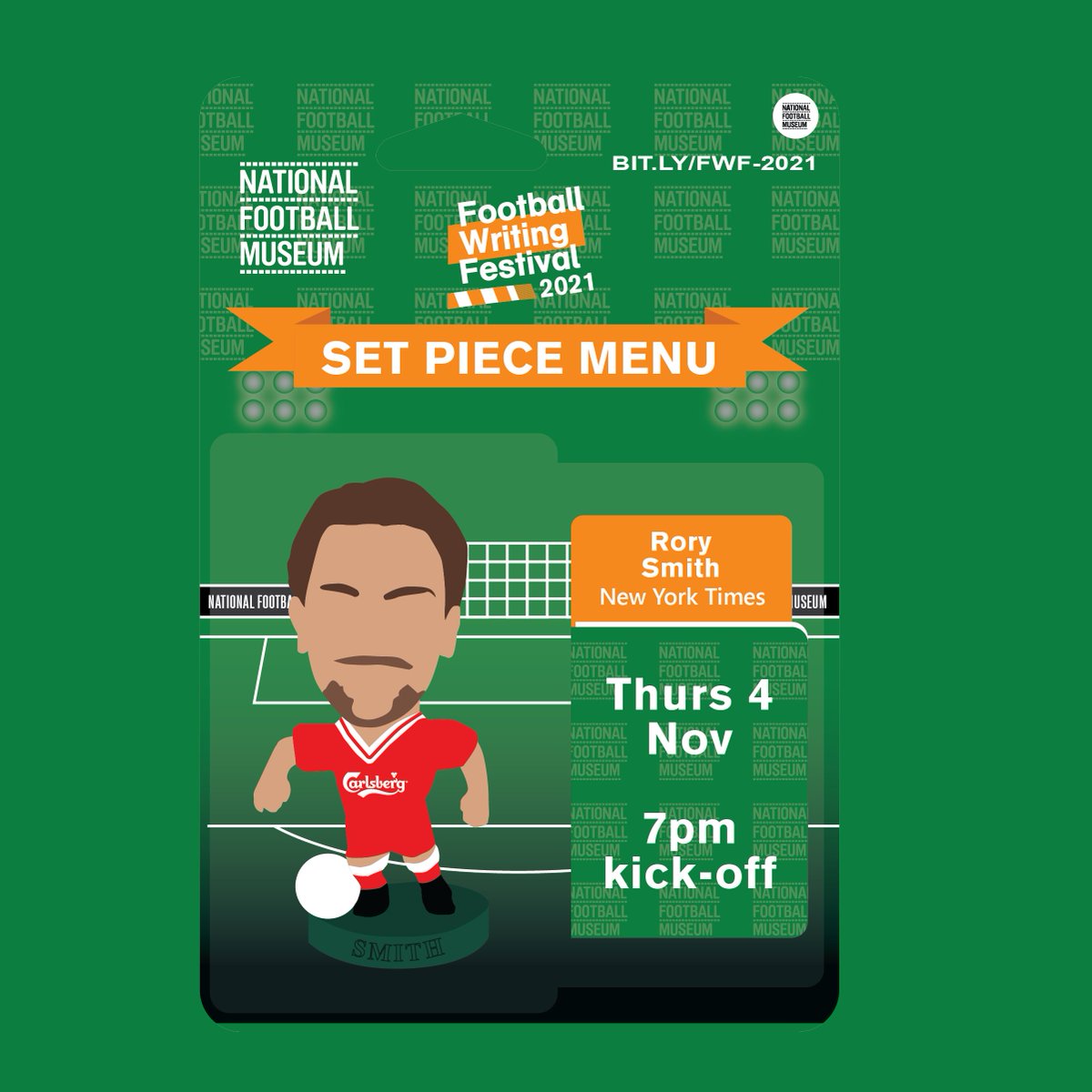 mcrfwf's tweet photo. SET PIECE MENU ⚽🍝

@hughferris, @RorySmith, @stevenwyeth &amp; Andy Hinchcliffe are recording an episode of the excellent @setpiecemenu podcast LIVE at the National Football Museum.

Join our four-pack of top talent on Thurs 4 November. Tickets going fast:

https://t.co/JOw261zNKy https://t.co/PSAihZDq3Y