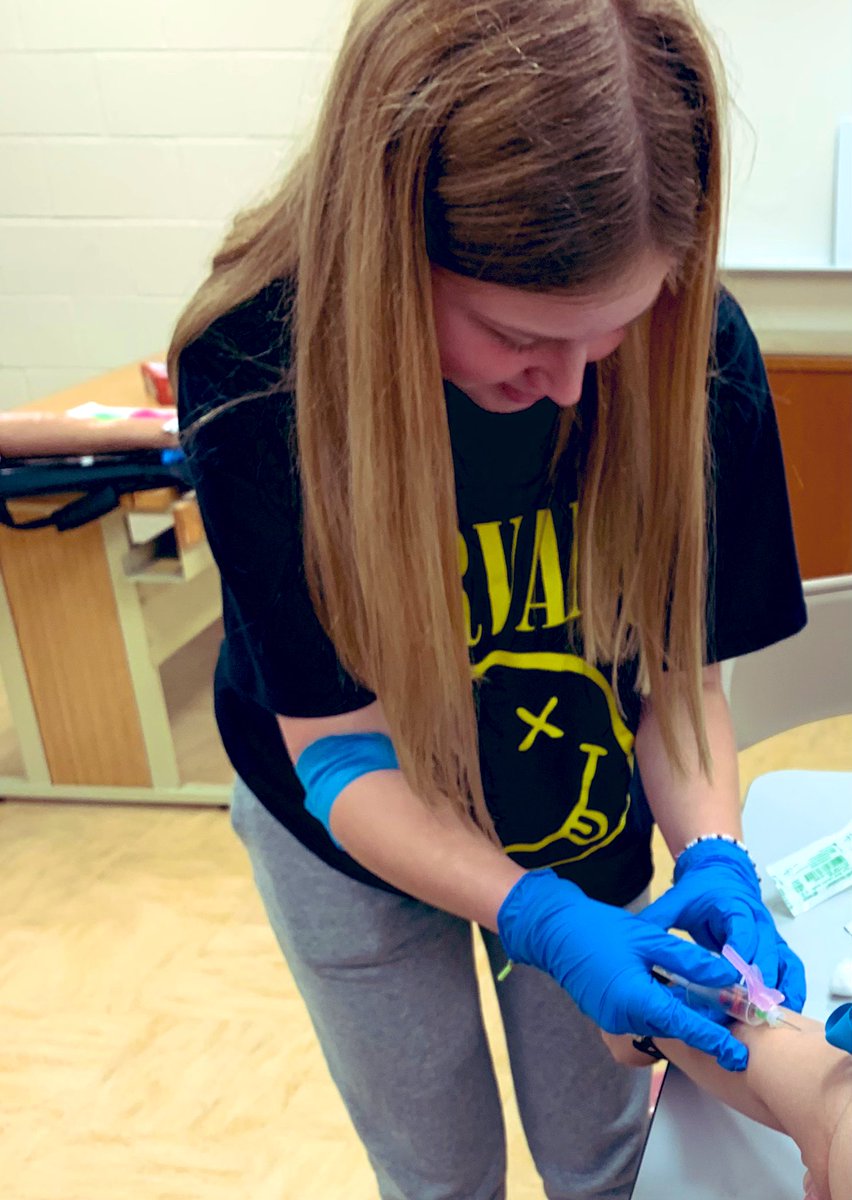 Phlebotomy students had some successful first sticks!