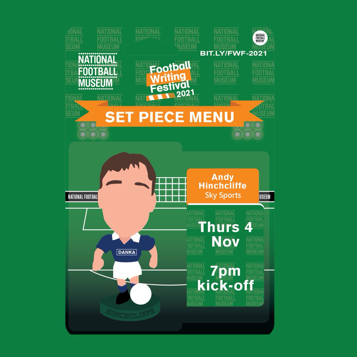 SET PIECE MENU ⚽🍝

<a href="/hughferris/">Hugh Ferris</a>, <a href="/RorySmith/">Rory Smith</a>, <a href="/stevenwyeth/">Steven Wyeth</a> &amp; Andy Hinchcliffe are recording an episode of the excellent <a href="/setpiecemenu/">Set Piece Menu</a> podcast LIVE at the National Football Museum.

Join our four-pack of top talent on Thurs 4 November. Tickets going fast:

eventbrite.co.uk/e/fwf-2021-set…