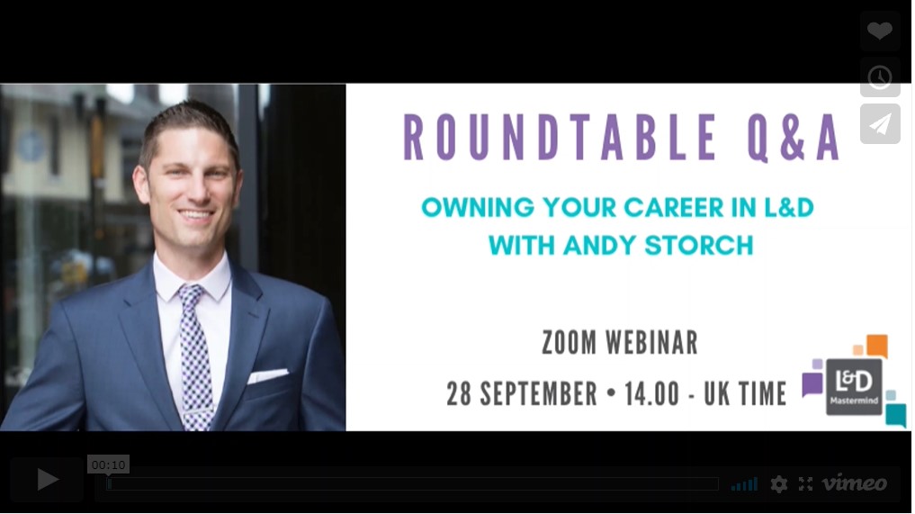 JamesHudson_LDM's tweet photo. In our newest Connect course @AndyStorch discusses 'Owning Your Career in L&D' #LearningAndDevelopment #professionaldevelopment #CPD #LDMastermind https://t.co/SkSx6MHwv3 https://t.co/xuii3BdTET