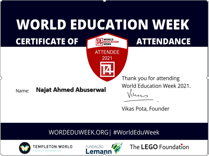 AbuserwalNajat's tweet photo. #T4 #WakeletAmbassador
#WorldEducationWeek
#WorldEduWeek
#T4Ambassador
#MicrosoftEDU
#MIEExpert
@VikasPota https://t.co/rJgs8ssUH1
