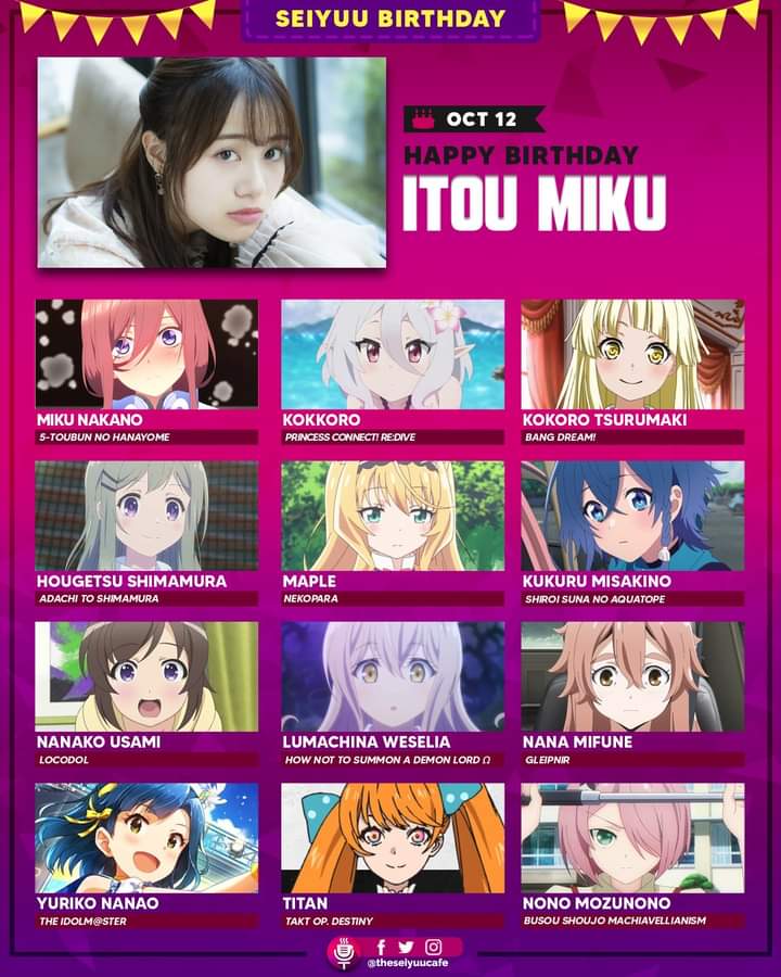 Go-Toubun no Hanayome Voice Actors & Same Voice in Anime