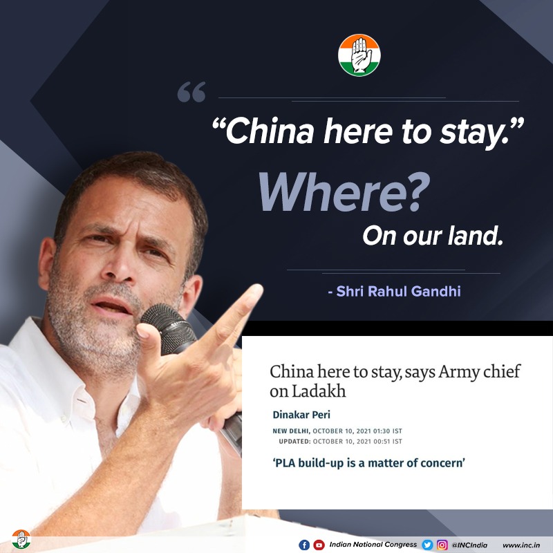 INCIndia's tweet photo. So much for the 56" strong leadership.

#ModiLaalAankhDikhao https://t.co/ae1qZVboHo