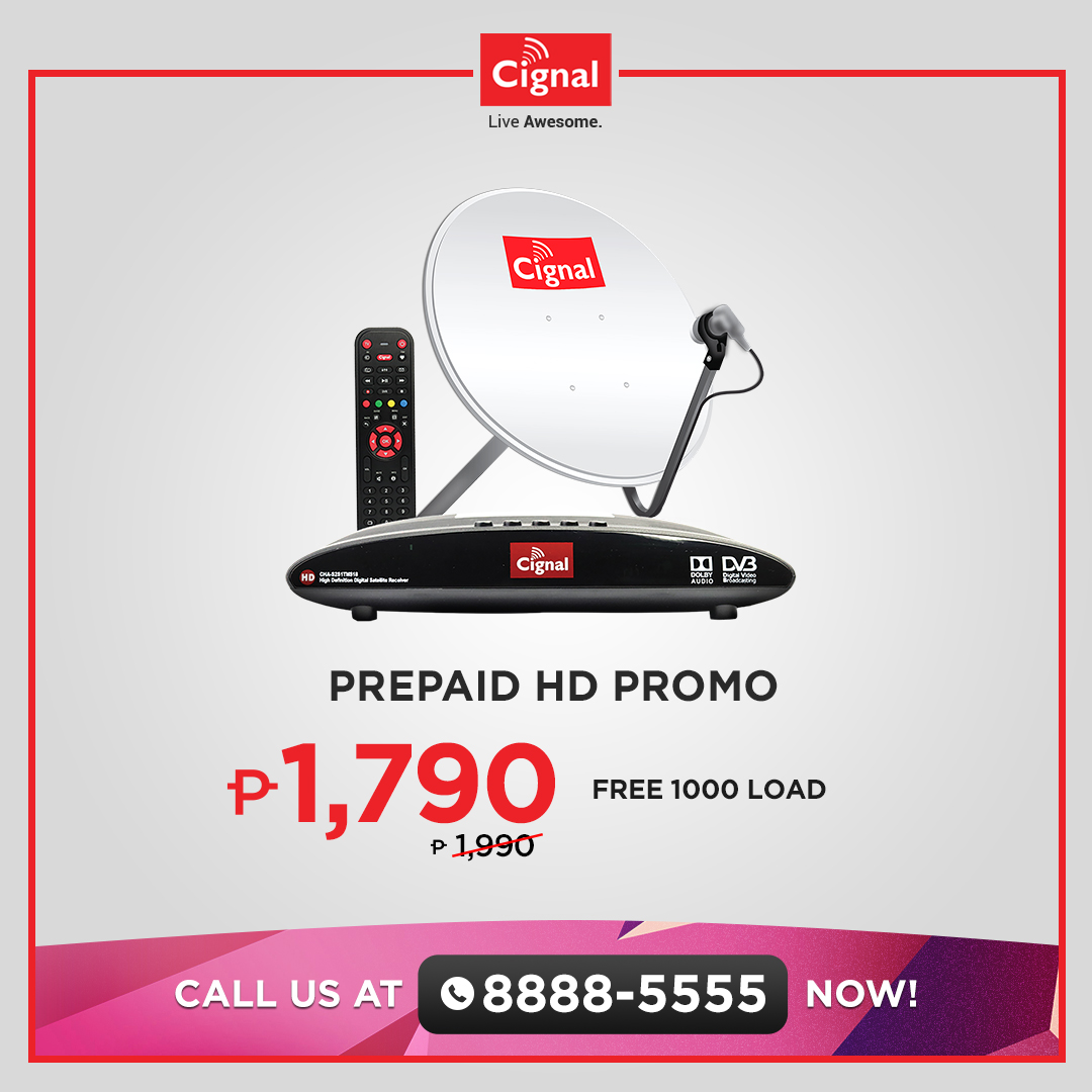 Subscribe through the following for AWESOME deals!
📞 Call 8888-5555 to subscribe to Cignal and enjoy 
📞 Call: 0949 997 7600 to 7603 or 0917 658 5555
✉️ Email: sales@cignal.tv
Or fill out this form and we’ll get in touch with you: bit.ly/CignalSignUp