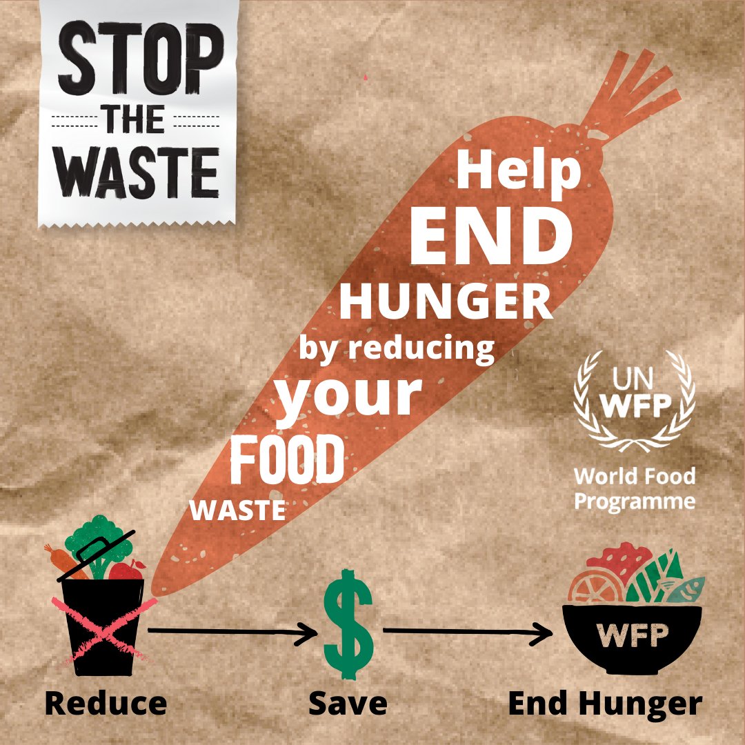 CERFAM_4_Africa's tweet photo. #campaign 
#StopTheWaste

A Stop The Waste campaign is initiated by @WFP and is a call to all to help fight #hunger by reducing food loss and waste.
Food is life 🥘
Food is an essential need 🌽🥑🌾🍆
Food is a human right 🧑‍🍳

Join the campaign and let's say STOP #foodwaste ❗️ https://t.co/cXQO1cdnVc