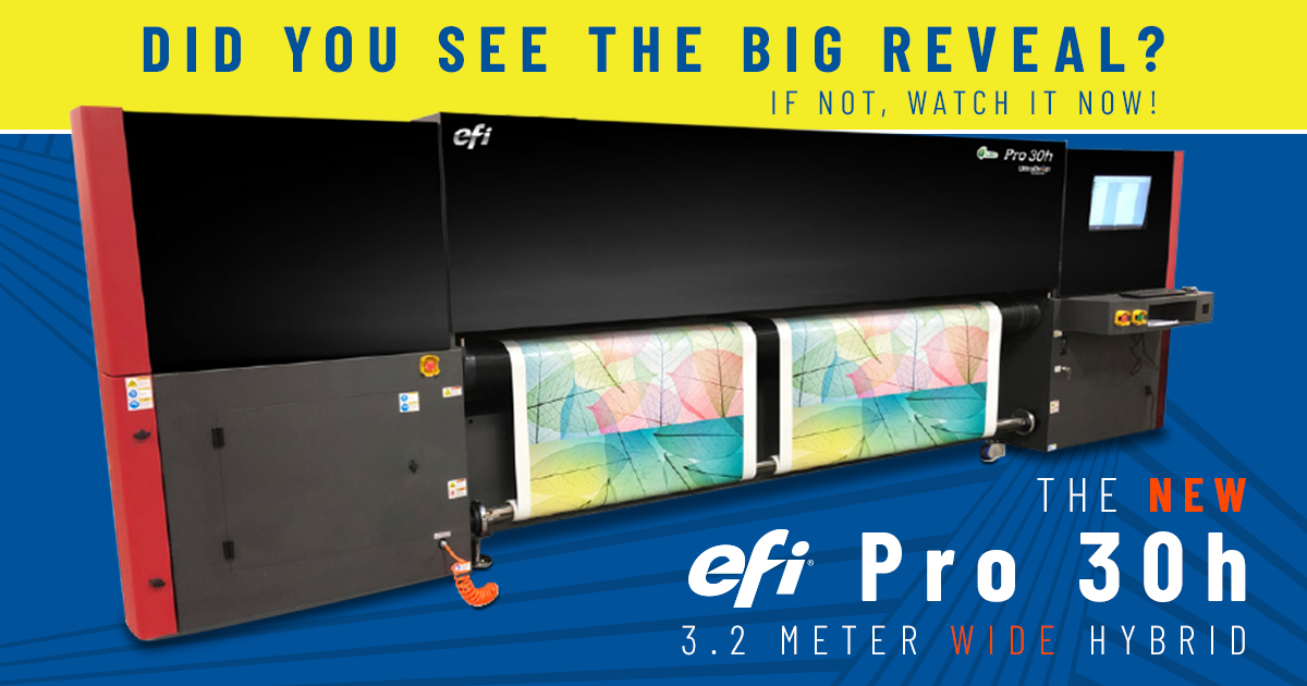 NazdarSourceOne's tweet image. If you missed the big reveal or just want to see it again, you can watch the recorded launch now! Learn how you can broaden your capabilities, versatility, and productivity with the new #EFI #Pro30h Wide Hybrid -&amp;gt; bit.ly/S1-Pro30h-Reve…

#WideFormat #Graphic #Printer #Flatbed