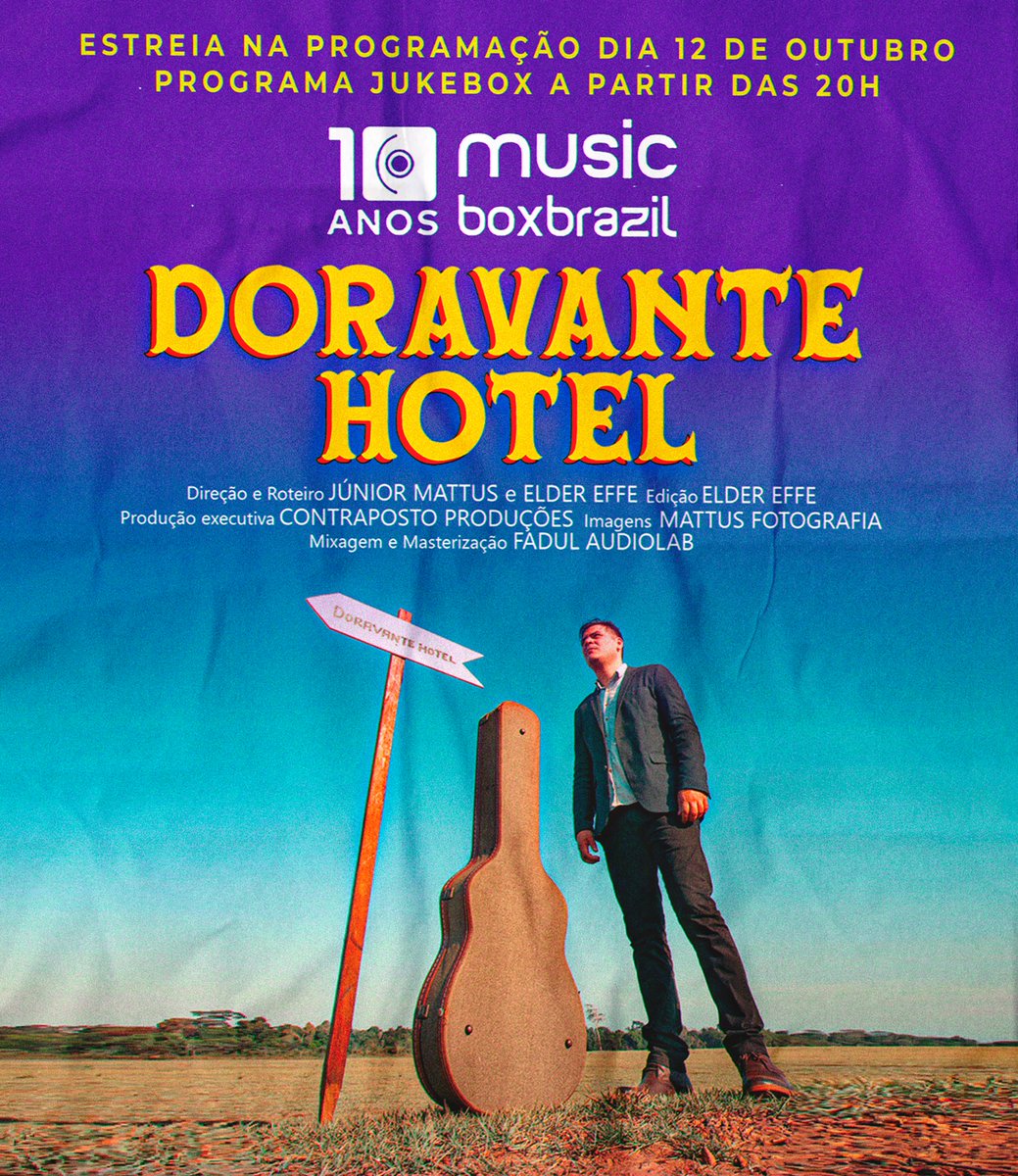 eldereffe's tweet photo. 📢 Estreia📢
Amigos, hoje o clipe Elder Effe Doravante Hotel estreia na programação da @musicboxbrazil .O videoclipe vai ao ar no programa Jukebox 20hs
Assista: Canal 623 (HD) ou 123 da NET/Claro, 145 da Oi TV, 637 da Vivo TV e na Box Brazil Play
#eldereffe #musicboxbrazil https://t.co/QIpwNjwBQv