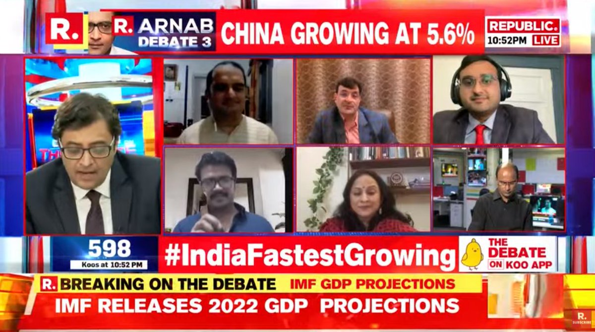 republic's tweet photo. #IndiaFastestGrowing | The Chinese story is over and this is the start of three decades of India's growth: Karan Bhasin, Economist https://t.co/3AdouRdizw https://t.co/x94Ks2EqBS