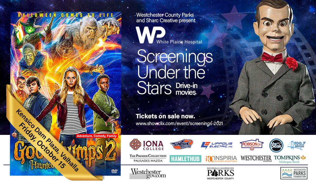 “SCREENINGS UNDER THE STARS” Drive-in movie this Friday #Goosebumps2 haunted #Halloween <a href="/W/">Brian Jones</a>... bit.ly/3FIDZP8