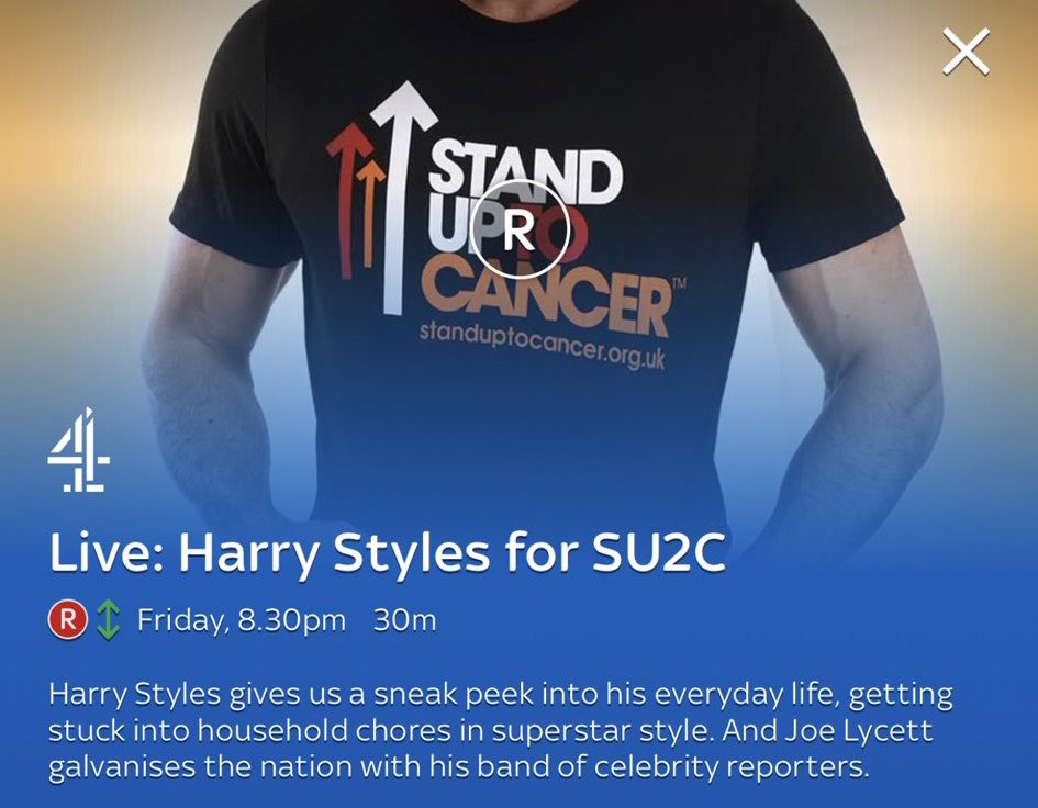 More details of Harry’s segment for #StandUpToCancer 2021!

LIVE this Friday from 7.30pm (UK Time) on Channel4.