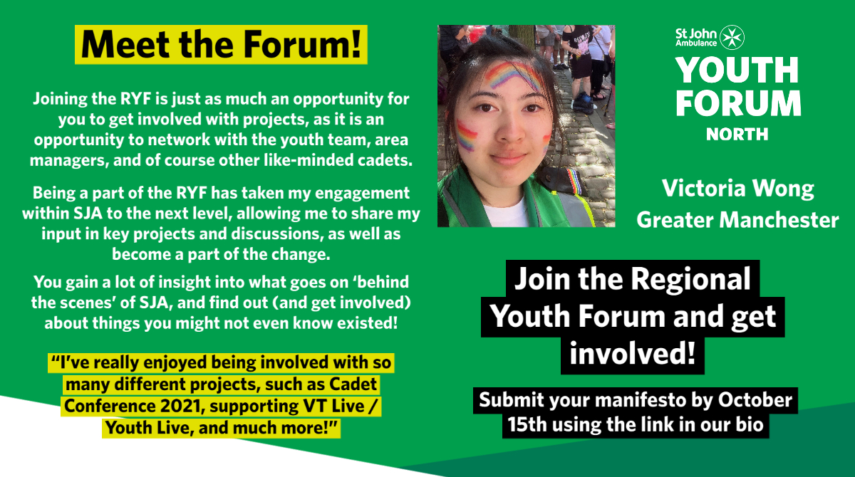 Without our representatives, the Regional Youth Forum would not be able to do the work it does. Look below to read a testimony from one of our representatives, as well as what you could gain from joining the Forum.
Manifesto submissions close soon -have you applied? (Link in bio)