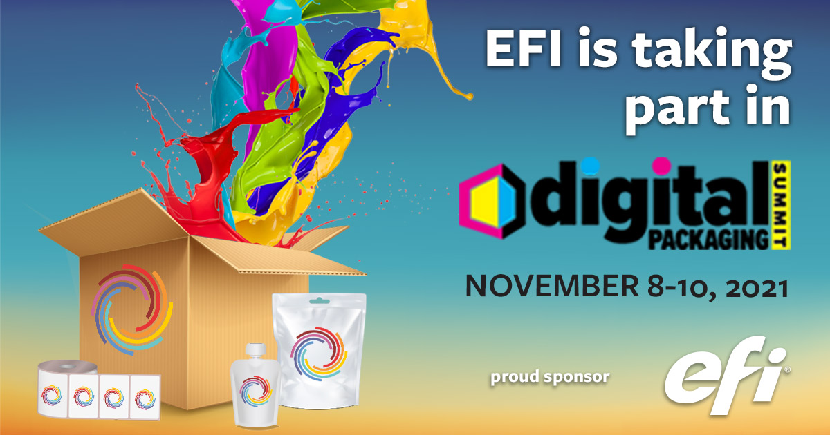 EFIPrint's tweet image. #EFI is a proud sponsor of #DigitalPackagingSummit. We'd like to invite everyone to join the event in Ponte Vedra Beach, FL, from Nov 8th to Nov 10th, 2021. Our specialists will be there to answer all your queries!
Come and meet our experts! bit.ly/3iNjuHd
