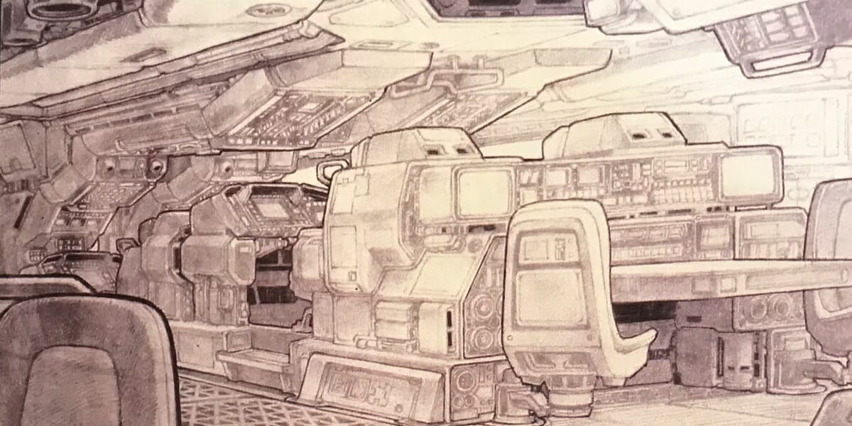 TheGutterReview's tweet photo. While we tend to think solely of H. R. Giger  when it comes to Alien's aesthetics, there were a host of sci fi artists who contributed to the efforts, such as Ron Cobb, Chris Foss, Möbius, and Elliott Scott. (Not to mention Ridley Scott's storyboards.)

https://t.co/imh8HpcgHY https://t.co/rbpouo8Dnk