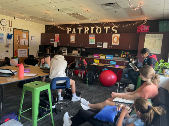 mil_fertitta's tweet photo. First Chapter Friday! 

Every Friday, our class librarians read the first chapter of any book, to spark their classmate's interest to read different books in different genres! What should we read next?? #Patriotsstrong #Patriotpeople #Patsread 
@FISD_PearsonMS https://t.co/CmAghxZvmc
