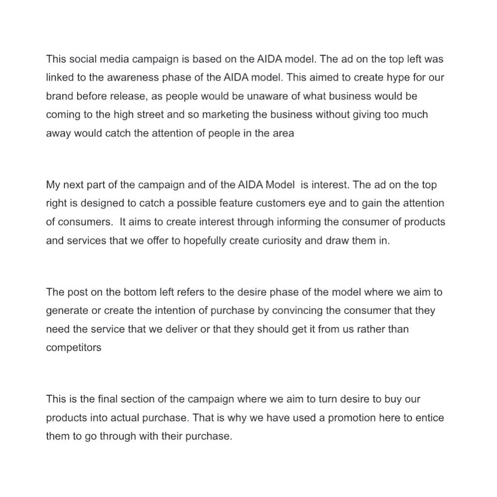 mrb_businesstcs's tweet photo. A fantastic completed marketing campaign based on the Aida model by Mikey in today’s Y11 Enterprise lesson. Fantastic design, application and justification. Ardderchog Mikey👏🏻 #enterprise #application #marketing @TonUpperSchool https://t.co/nuqTzsXpWN