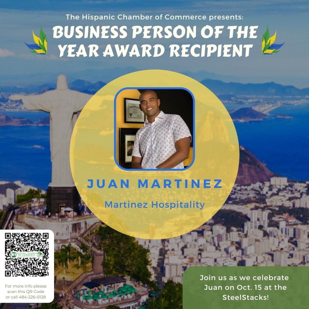Donjuanmexgrill's tweet photo. This year @juanmartinezpa, real state professional and founder of @Donjuanmexgrill, has the honor to receive this award granted by The #HispanicChamberOfCommerce of the #LehighValley
Congratulations! ๐๐
#businessandlife #valuesmatter #lehighvalleyrestaurants #pennsylvanians https://t.co/MBjTkDGbxf
