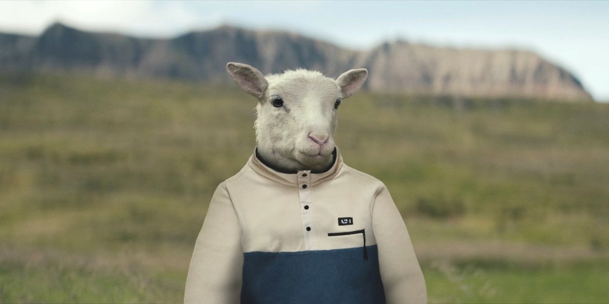 A24's tweet image. You could be this cozy 🐑 a24.shop/fleeces