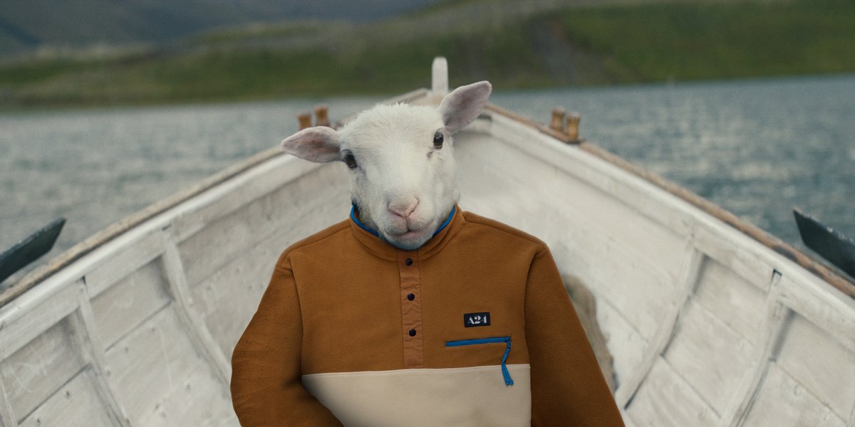 A24's tweet image. You could be this cozy 🐑 a24.shop/fleeces