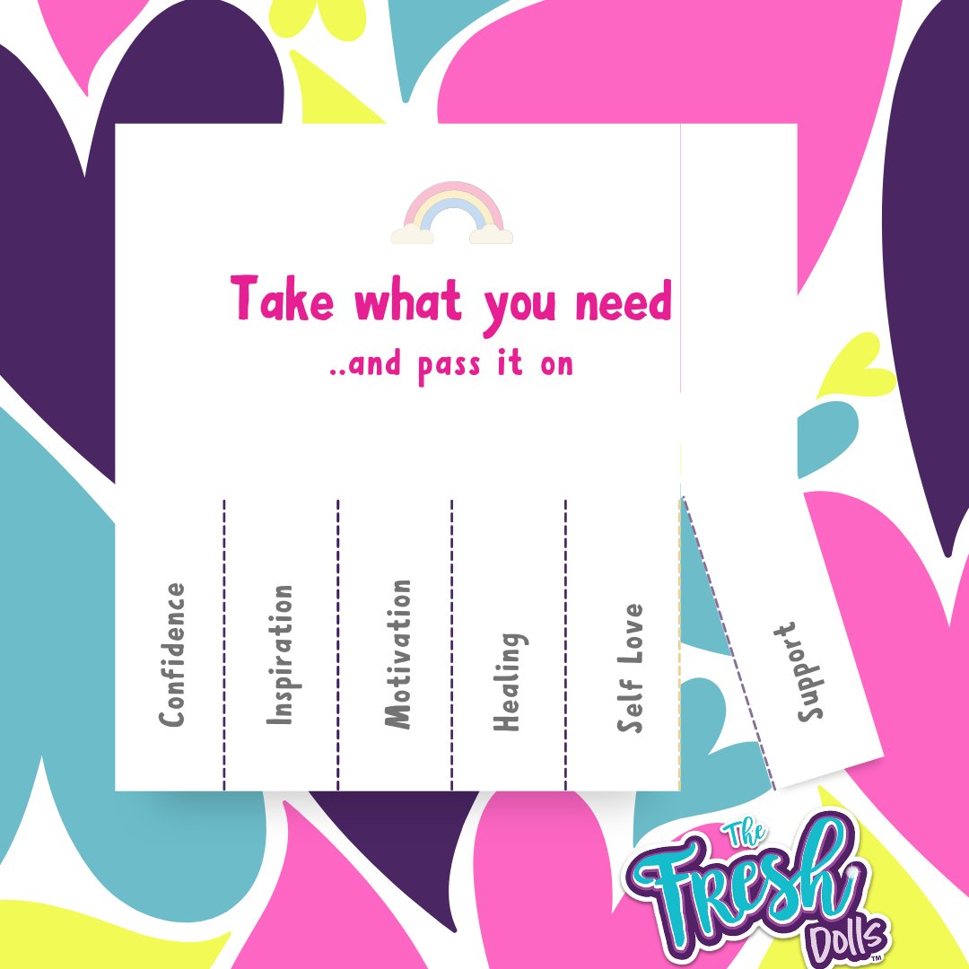 TheFreshDolls's tweet image. Take what you need and pass it on. Spread some positivity the #freshway.