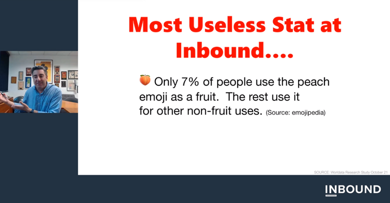 Jay of <a href="/worldata/">Jay Schwedelson</a> is killing his session at #INBOUND2021 . Passion + Humor + Awesome Content = Winning