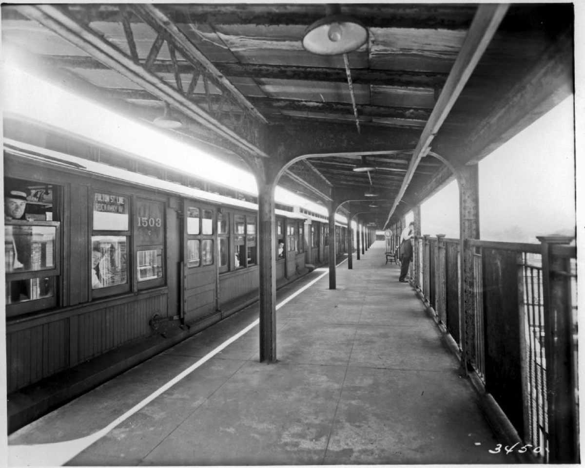 The 111th Street station opened on the IND Fulton Street line in September of 1915. Originally constructed for the BMT Fulton Street line, this #NYTMCollection photo documents the station prior to becoming a part of the IND in June of 1952.