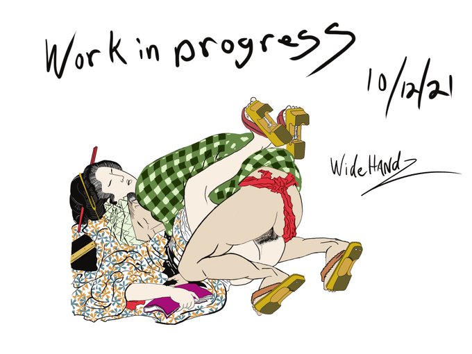 This my current work in progress.  I wanted to animate an old #erotic scene from a woodblock styled Japanese<a href="/tag/erotic"class="tags"><span>#erotic</span></a><a href="/tag/kink"class="tags"><span>#kink</span></a><a href="/tag/nsfw"class="tags"><span>#nsfw</span></a><a href="/tag/ukiyo"class="tags"><span>#ukiyo</span></a>