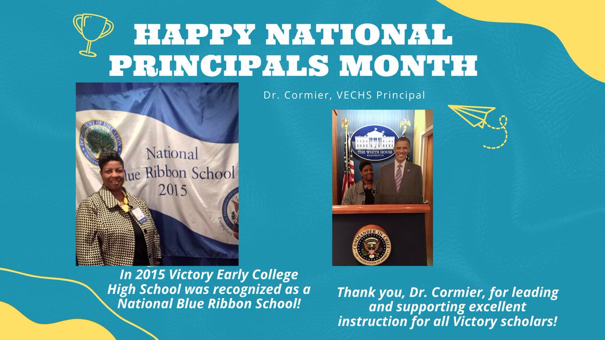 VictoryECHS's tweet photo. In 2015, then U.S. Secretary of Education Arne Duncan recognized Aldine ISD’s Victory Early College High School as one of 335 schools selected as National Blue Ribbon Schools. #VikingPride #ProundPrincipal #WorkingOnTheRepeat https://t.co/bI85Q59C76
