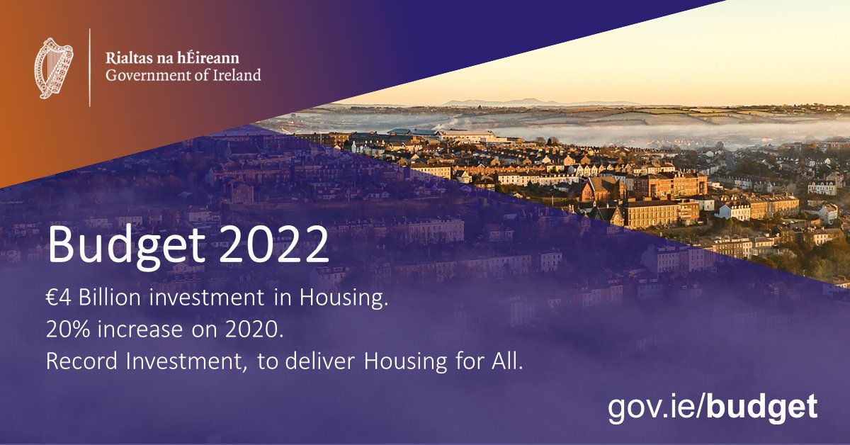 Department of Housing, Local Government & Heritage on Twitter "Budget2022 provides the funding