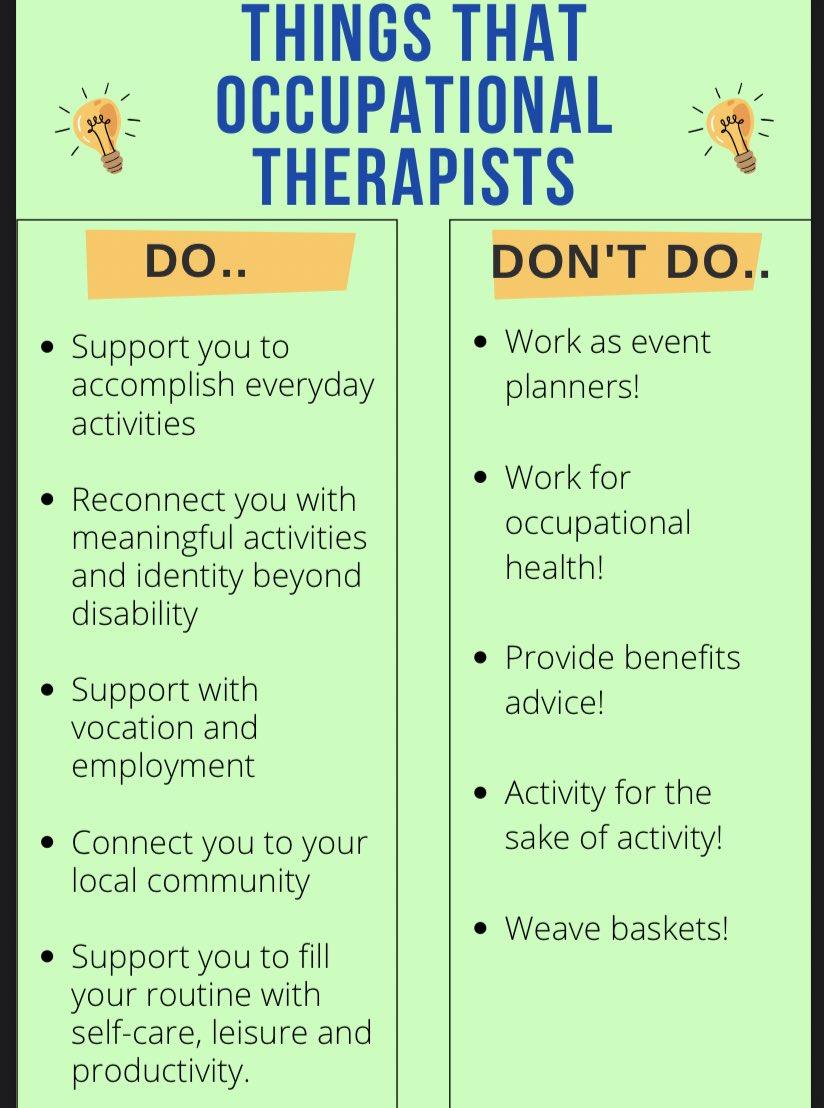 We made this cheeky poster for #AHPsDay after experiencing a lot of misconception about what OTs do! #OccupationalTherapy