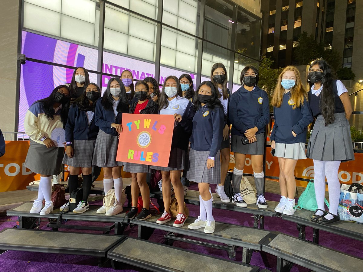 Yesterday <a href="/tywlsastoria/">TYWLS of Astoria</a> students celebrated #DayoftheGirl with <a href="/TODAYshow/">TODAY</a> and @hodaktob! #IDG2021 #GirlsRule
