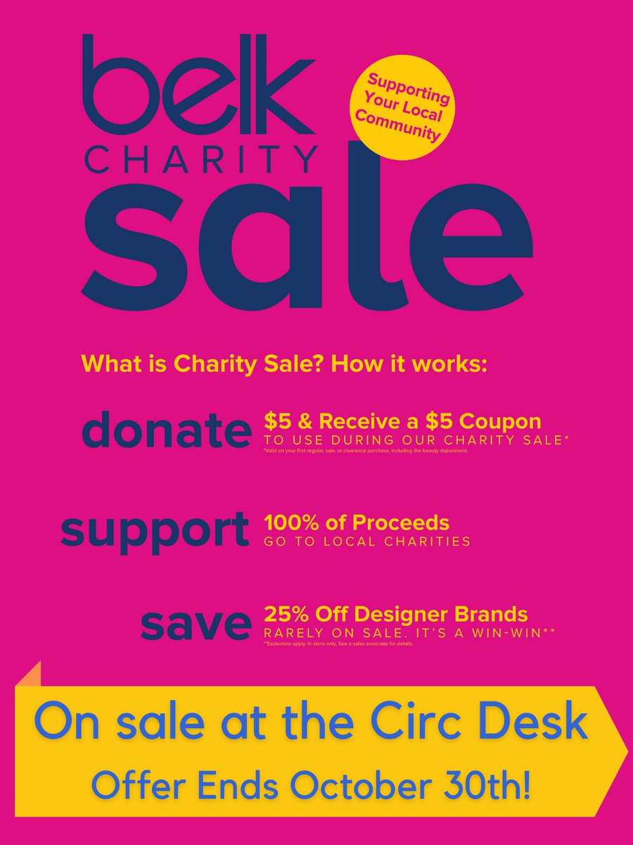 NLMLibrary's tweet photo. Support you local library and save!
#nlmlibrary #nlmfriends #belkgivesback https://t.co/TDJXK8nZ3r