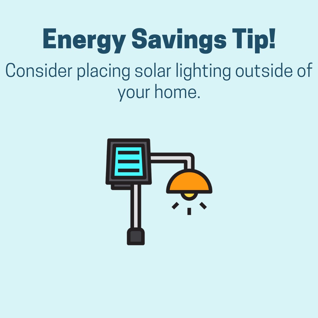 Consider placing solar lighting outside of your home. They don’t wire in to your home’s electricity and won’t increase your bill. Instead they use the power from the sun and can be used year round. #Energytip https://t.co/AWBk3iYrOF