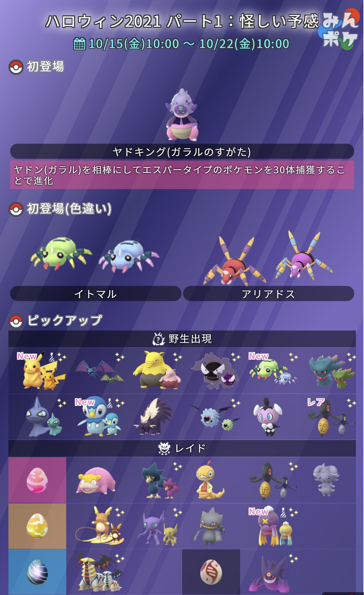 Miii0625yuu みいポケモンgo大阪 早くハロウィンイベント来て欲しいなぁ 今まで興味なかった イトマルが色違いなら可愛い ポケモンgoハロウィン21 T Co Yggj27lvrf Twitter