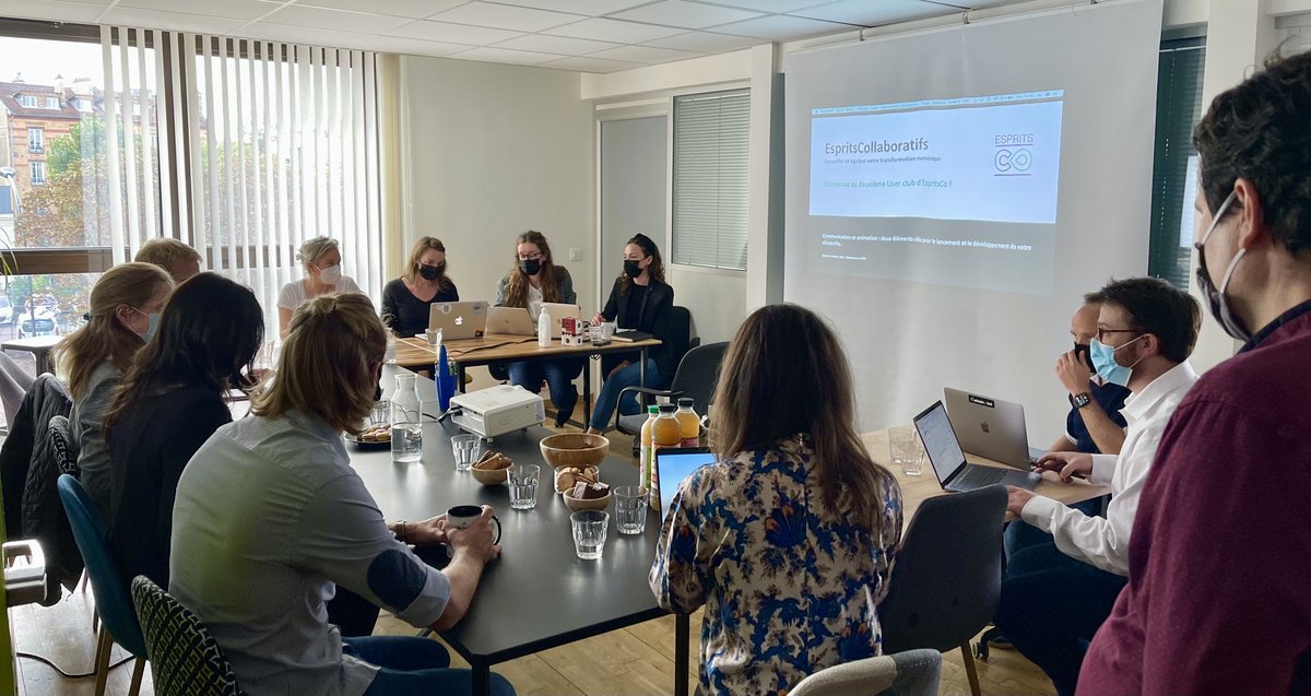 🌸 💬 Événement — Club Utilisateurs <a href="/Curebot_io/">Curebot, by EspritsCollaboratifs</a> 

<a href="/EspritsCo/">EspritsCo</a> le plaisir d’accueillir ses clients pour un moment d’échange autour de la #Communication et #Animation de communauté.

Deux éléments clés pour le lancement et le développement d’une démarche de #VeilleCollaborative.