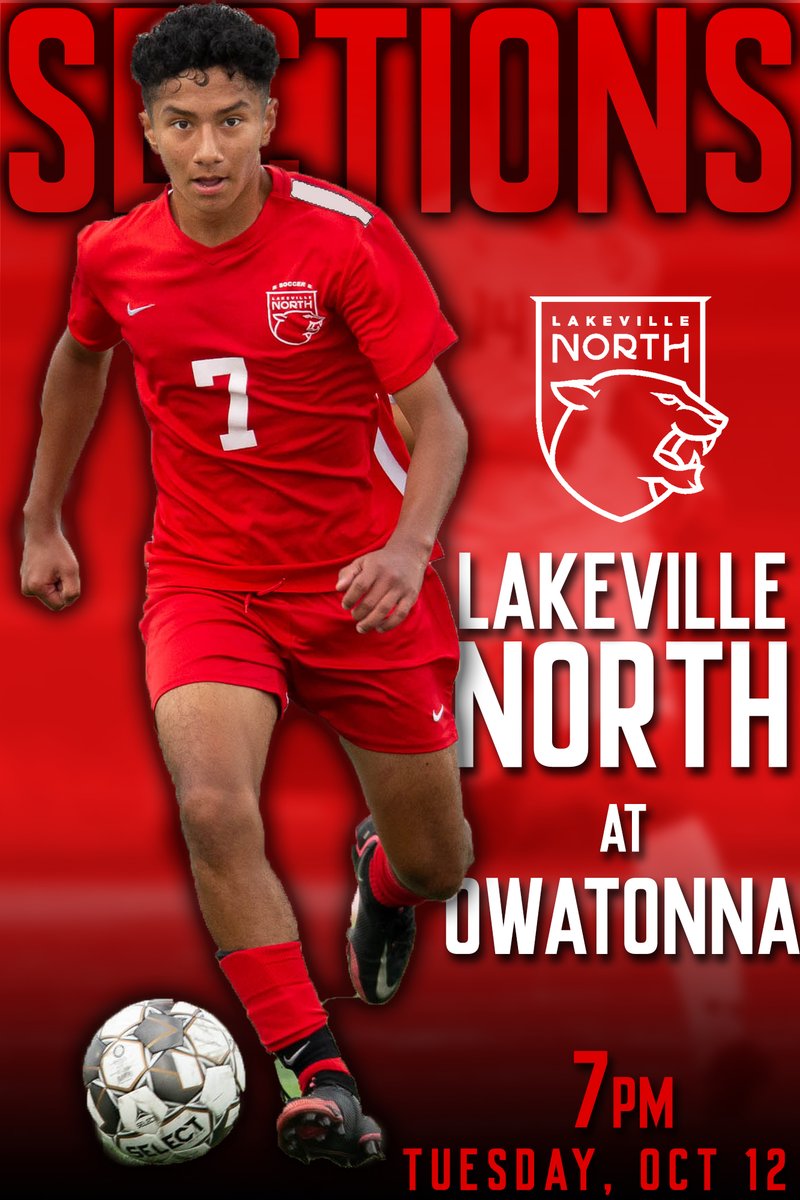 LNHSSoccer's tweet image. Game Day! We open sections at Owatonna tonight at 7pm. Thank you to the Graphics 3 class for our awesome design! @11cochrane @LNHS_Panthers