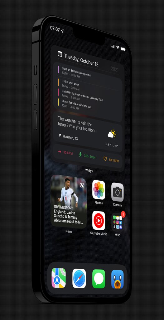 Kothuq's tweet image. New #Widgy with 1 Calendar event, 3 Reminders and Weather. Additionally you can choose what to display at the bottom between Fitness, Battery or Hourly weather / Next 3 days weather, just make sure to turn them On / Off.
#iOS1502 
@screenshot_pro