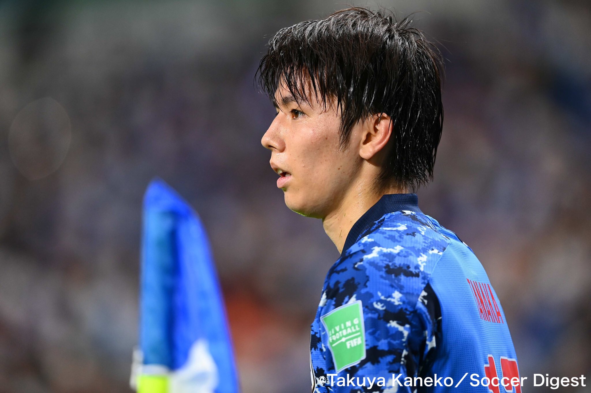 【美品】SAMURAI BLUE 田中碧　タペストリー　新しい景色を　2022 田中碧、ハル・シティ戦のミドル弾がチームの年間最優秀ゴールに