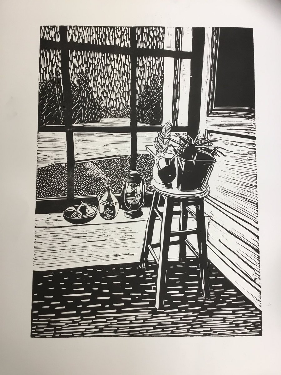 KimSchArt's tweet photo. I have fallen in love with this print -U6th A1 Lino- gorgeous work Ellie #canihaveone? https://t.co/Qs0ANc1CVy