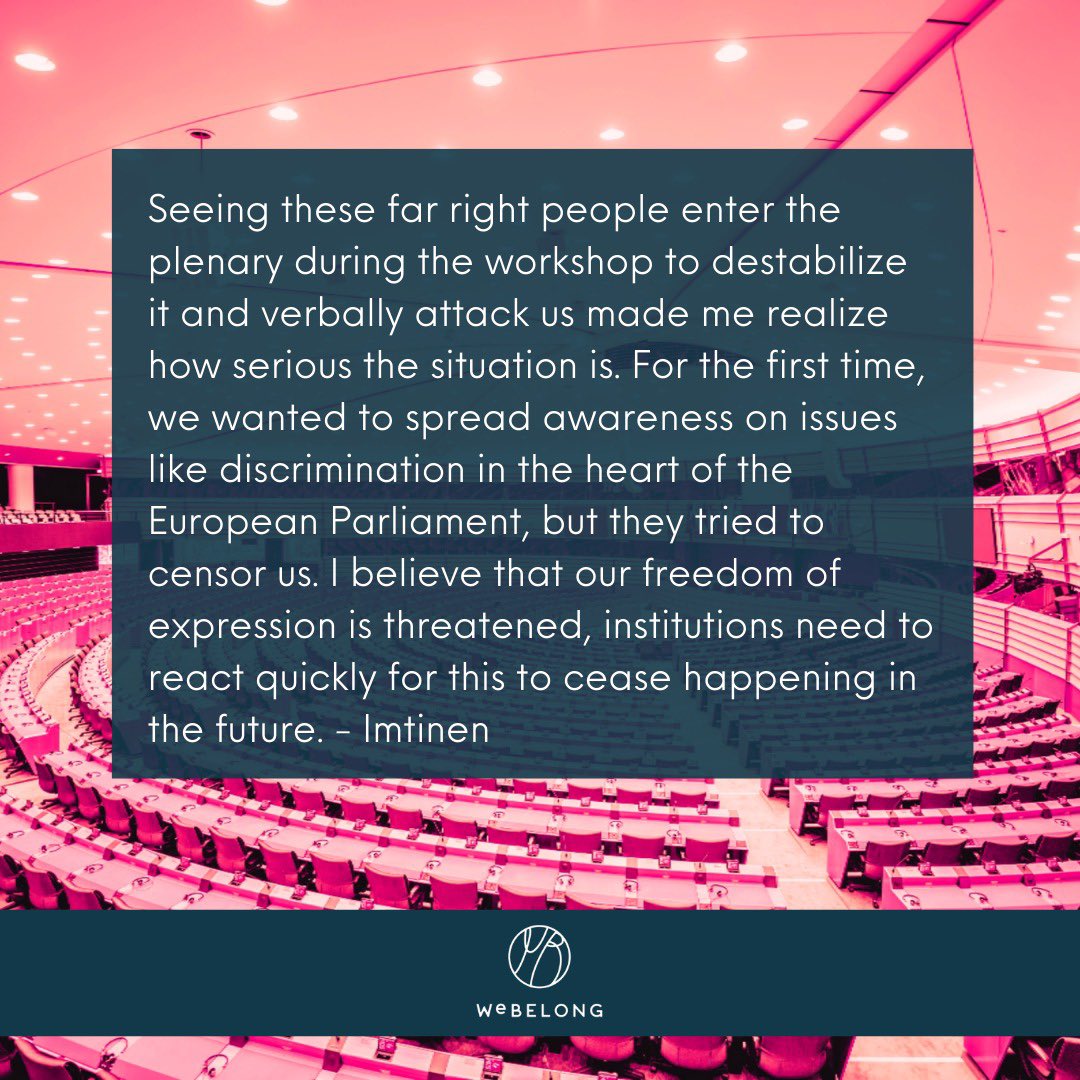 We Belong (@webelongeurope) on Twitter photo We Belong Europe condemns the racist attacks that happened last week at the #EYE2021 whereby two organizers were targeted by far-right delegates and MEPs during their workshop sessions: <a href="/FEMYSO/">FEMYSO</a> and <a href="/DiasporaVote_EU/">#DiasporaVote!</a>.
We demand accountability & a statement by <a href="/EP_President/">Roberta Metsola</a>. We Belong Europe condemns the racist attacks that happened last week at the #EYE2021 whereby two organizers were targeted by far-right delegates and MEPs during their workshop sessions: <a href="/FEMYSO/">FEMYSO</a> and <a href="/DiasporaVote_EU/">#DiasporaVote!</a>.
We demand accountability & a statement by <a href="/EP_President/">Roberta Metsola</a>.