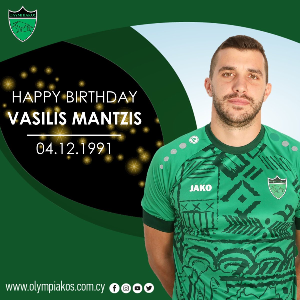 OlympiakosNic's tweet photo. Χρόνια πολλά Βασίλη! / Happy Birthday Vasilis!

#HappyBirthday #Wishes #VasilisMantzis #Mantzis #OlympiakosNicosiaFC #Taktakalas https://t.co/cR6lRFajYj
