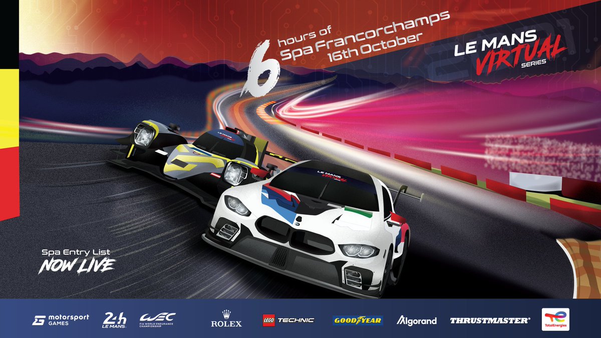 LeMansVirtual's tweet image. 📢#LeMansVirtual Series – 6 Hours of Spa Entry 🇧🇪

We have a 28-car grid ready to be unleashed👊

Can @RietveldJeffrey, Michal Smidl and @FIAFormula3 star @caiocollet continue winning ways for Monza winners @RealteamRacing Hydrogen @TeamRedlineSim? 

🌐lemansvirtual.com/le-mans-virtua…