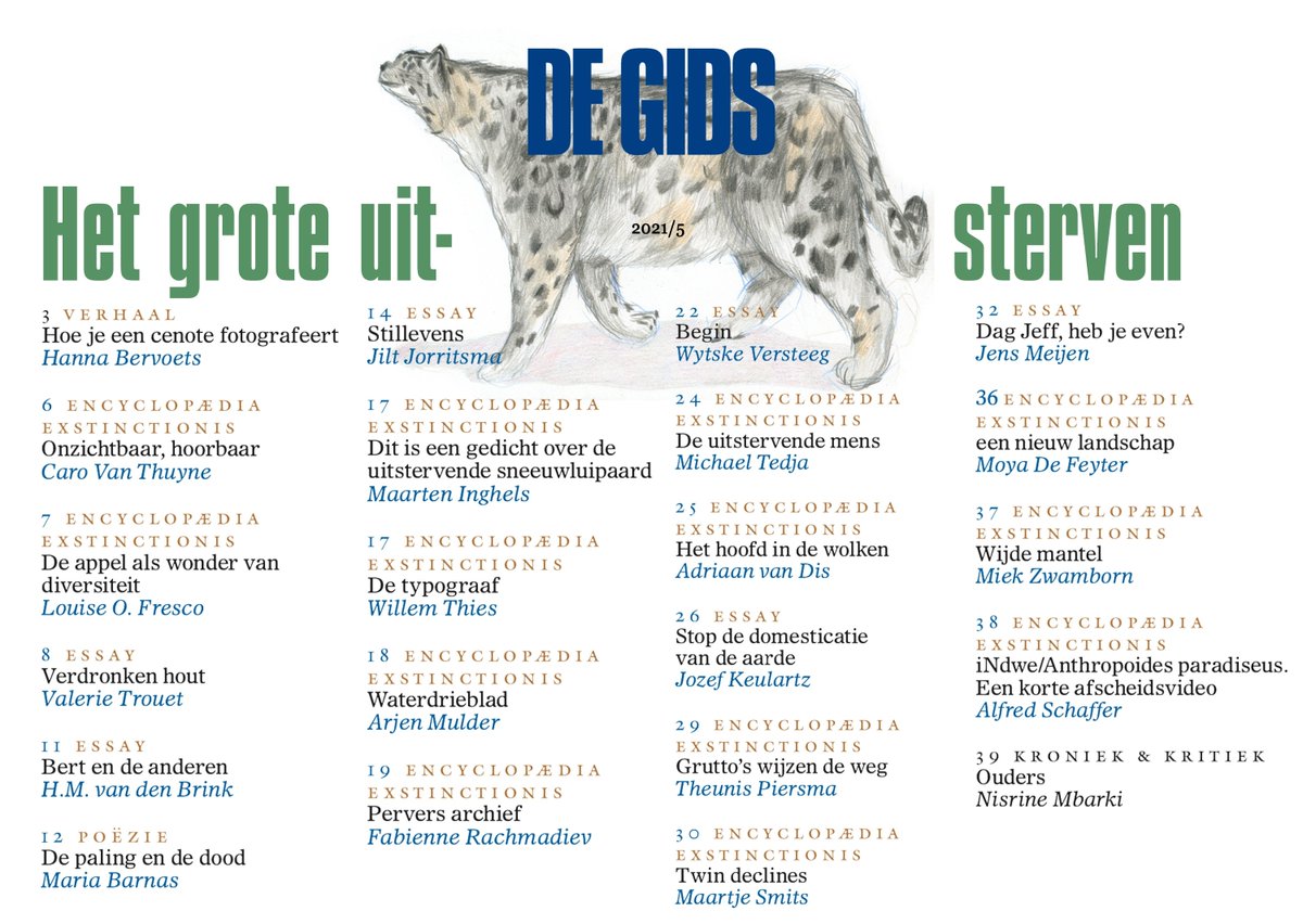 Komende donderdag verschijnt De Gids 2021-5: Het speciale themanummer over het uitsterven van planten en dieren. Speciaal omdat de Gidsmiddag op 14 november over hetzelfde onderwerp gaat. Meer info over de Gidsmiddag en de kaartverkoop vind je hier: brakkegrond.nl/agenda/286/de-…