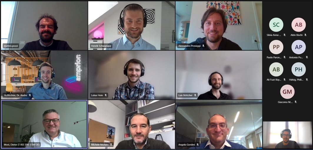 plames2050's tweet photo. Today we had the pleasure to virtually discuss with our advisory board, formed by industry leader like @Amprion, @EuroheatPower and @Siemens, our progress. They showed high interests in #PlaMES offering very useful feedbacks both on technical and business aspects #H2020 #energy https://t.co/WEAIf808Yn