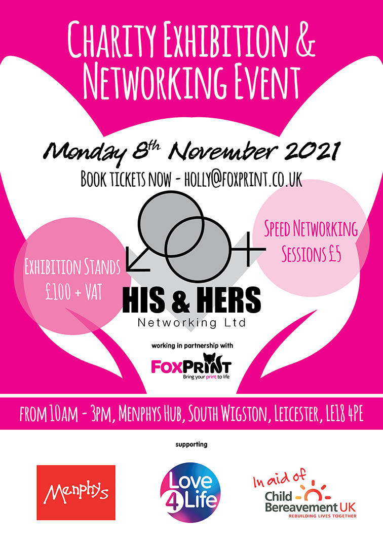 Love_4_LifeUK's tweet photo. Big thank you to Holly and @Foxprint_Leics for choosing us as one of the charities to benefit from this fab new event. Hope to see you there!  #networking #LoveLeicester #MakeNewContacts https://t.co/xkF9tzPOfq