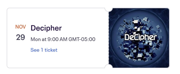 MrkJakubowski's tweet photo. @Algorand Thanks! Already got my #DeCipher ticket!
#Algorand $ALGO #VirtualVIP https://t.co/n8908YoHC9