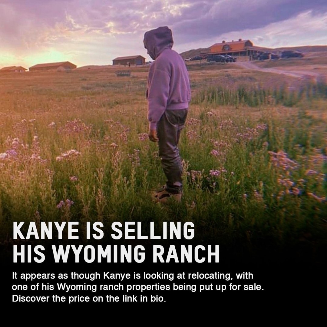 KANYE IS SELLING HIS WYOMING RANCH⠀
⠀
MORE INFO ON YEEZYMAFIA.COM 🌎⠀
⠀
GUESS THE PRICE 💬