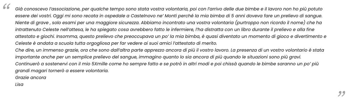 Questi siamo noi, il lavoro che svolgiamo e la passione che mettiamo ogni giorno nelle nostre attività.
Sempre al fianco dei bimbi ❤
Visita il nostro sito per vedere tutti i progetti in atto, anche tu puoi dare una mano.